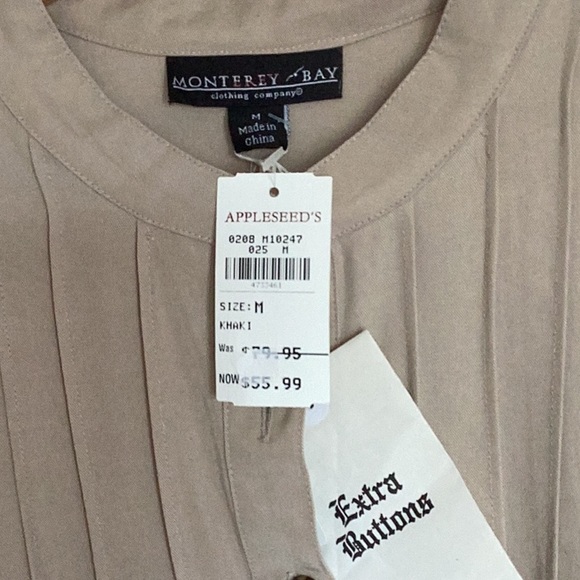 COPY - NWT Monteray Bay Appleseed’s tan loose fitting tunic top 3/4 sleeves siz… - Picture 3 of 13